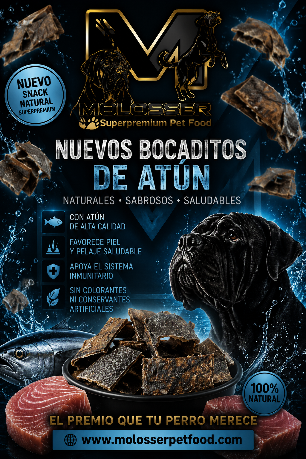 Bocaditos de atún deshidratados