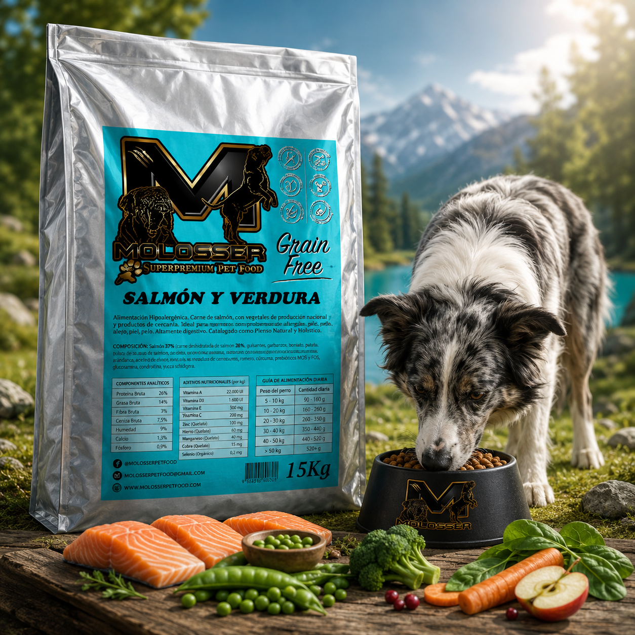 Molosser Salmón y Verdura Grain Free